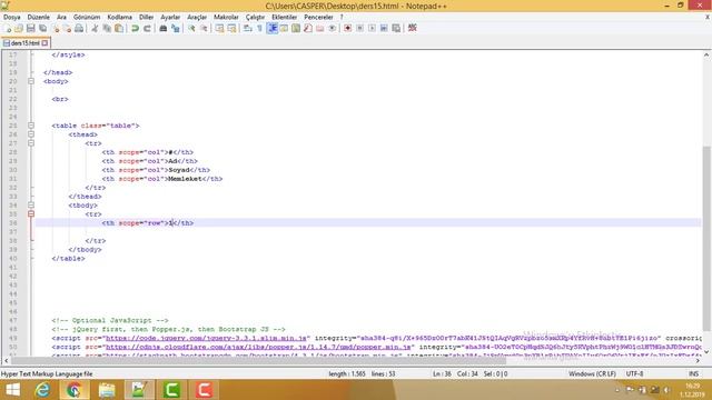 Bootstrap 4 Dersleri 15 - Tablolar 1 смотреть онлайн