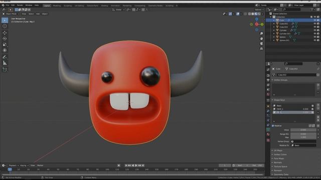 Лицевая анимация персонажа с помощью SHAPE KEYS в Blender 2.9.mp4 смотреть онлайн