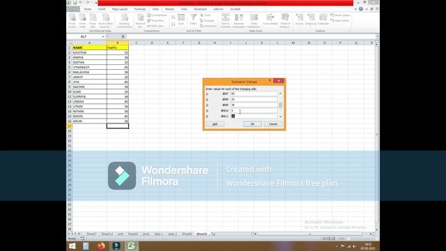 Scenario Manager creation in MS Excel.... смотреть онлайн