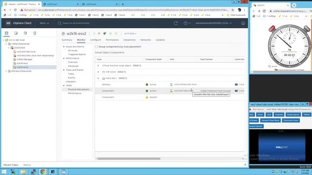 VxRail - 2node cluster - node failure смотреть онлайн