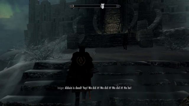 Alduin's Defeat Aftermath With Inigo And Improved Dialogue Lydia