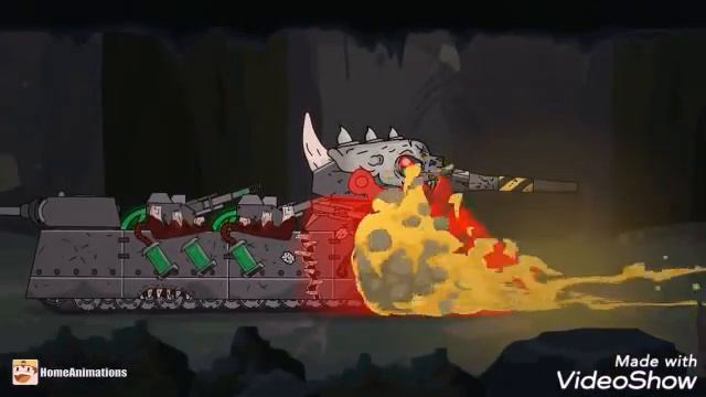 ОН МОНСТР - клип Мультики про танки (HomeAnimations КВ-44М) tank kb44m demons смотреть онлайн