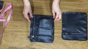 Решила сшить мужскую сумку через плечо для документов и разных мелочей.