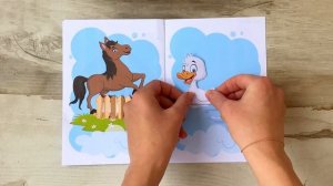 Книжка малышка своими руками в сад из бумаги, домашние животные, делаем сами, книжка малютка