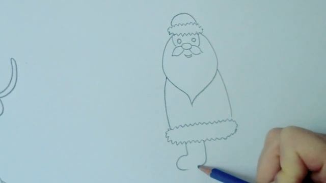 РИСУЕМ ДЕДА МОРОЗА ВМЕСТЕ С ДЕТЬМИ смотреть онлайн