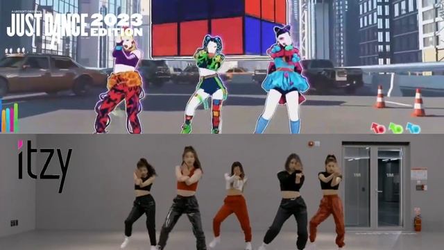 JUST DANCE 2023 / WANNABE BY ITZY CHOREOGRAPHY COMPARISON смотреть онлайн