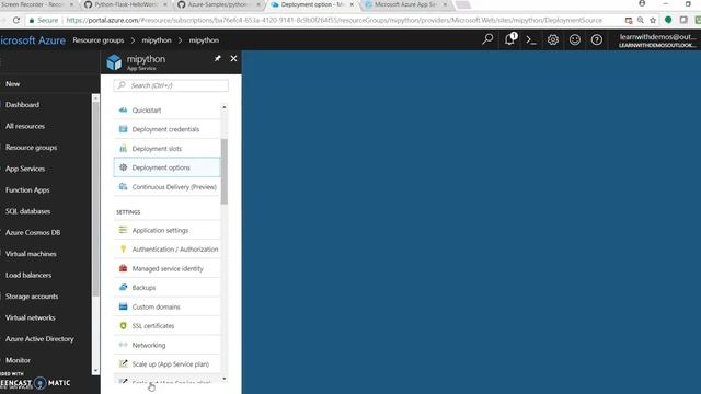 Deploying Python Flask application to Azure App service смотреть онлайн