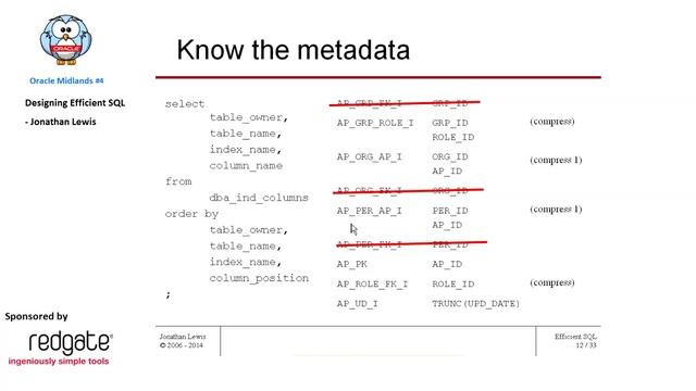 Oracle Midlands 4 Designing Efficient SQL Jonathan Lewis смотреть онлайн