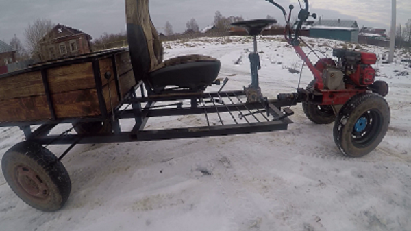 Обзор прицепа к мотоблоку. смотреть онлайн