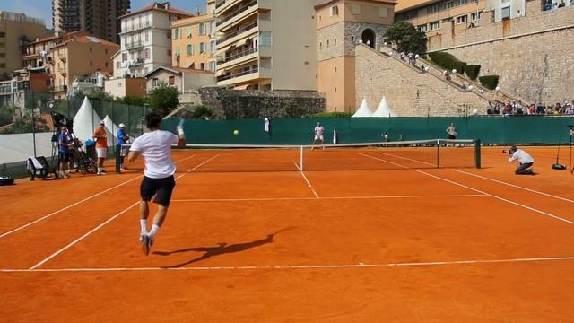 Rafael Nadal Practice Match vs Ferrer on Clay Court Level View Tennis Monte Carlo - ATP Training смотреть онлайн