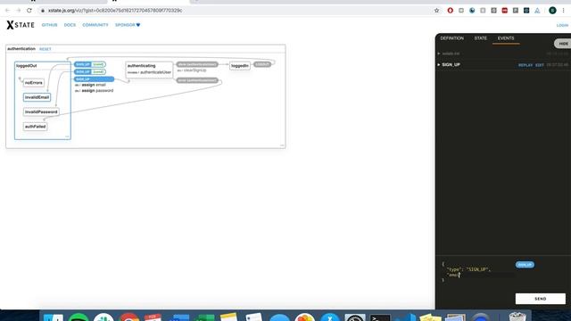 Authentication statechart in XState смотреть онлайн