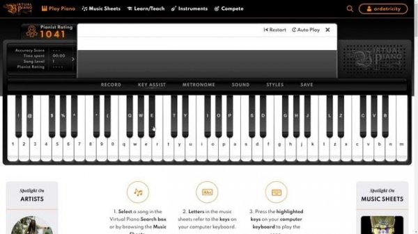 How To Play Virtual Piano