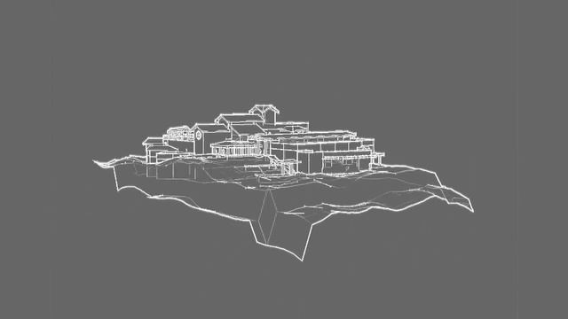 1 Liquid House Wireframe Model Flyover смотреть онлайн
