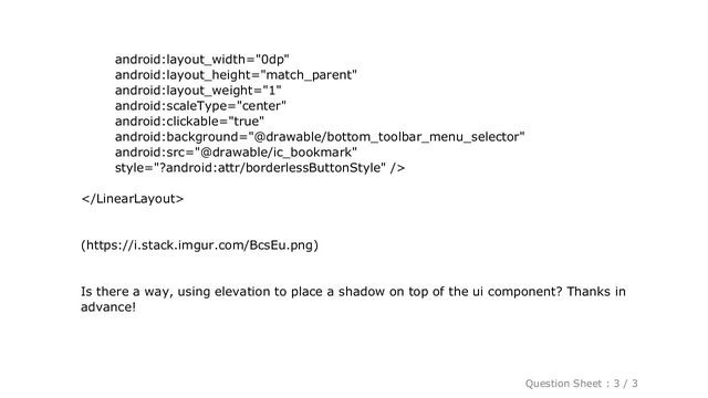 Android : Cast shadow on top of LinearLayout using android:elevation смотреть онлайн