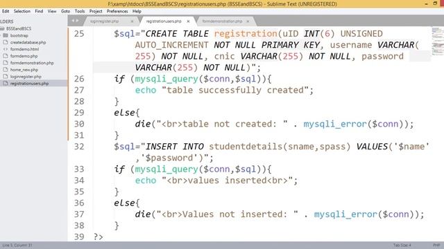 Login, Registration Validation in PHP and MYSQL смотреть онлайн