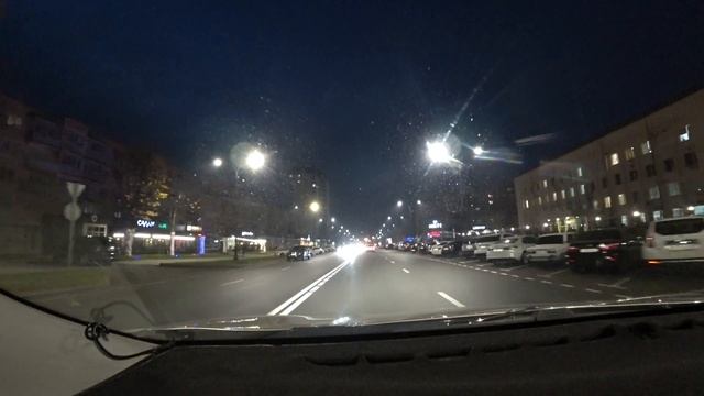 На машине по вечернему Нальчику. Кабардино-Балкария смотреть онлайн