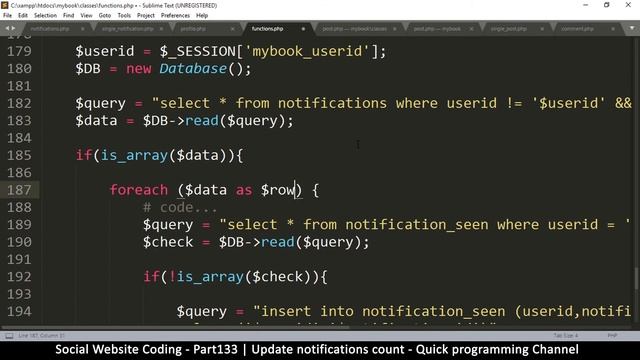 Social Website from scratch - Part 133 - Update notifications count | OOP PHP with MYSQL Database смотреть онлайн