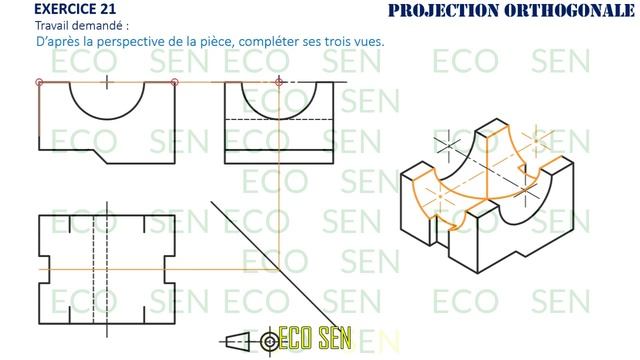 Projection orthogonale : Exercice 21 смотреть онлайн