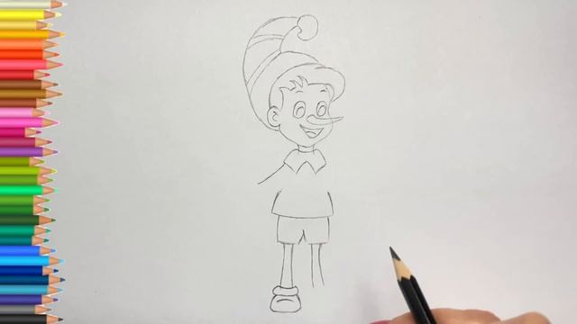Рисунок Буратино. Как нарисовать Буратино. Рисунок Буратино поэтапно. Буратино рисунок карандашом.