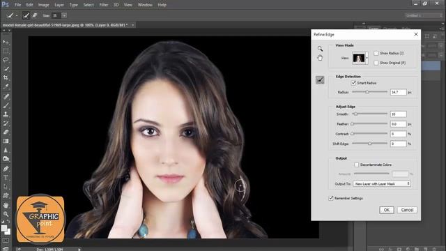 How to Use the Refine Edge Tool in Photoshop tutorial смотреть онлайн