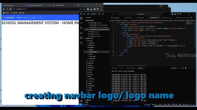 Learn Django, Python in Tamil | Navbar alignment, Colors | NavBar with Bootstrap 5 | Part - 05 смотреть онлайн