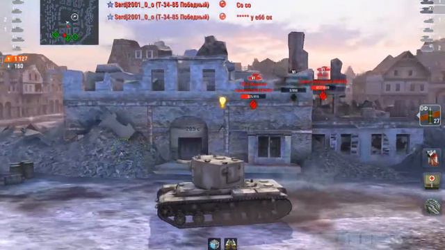 Бой на КВ-2 + медаль Колобанова (WoT Blitz) смотреть онлайн