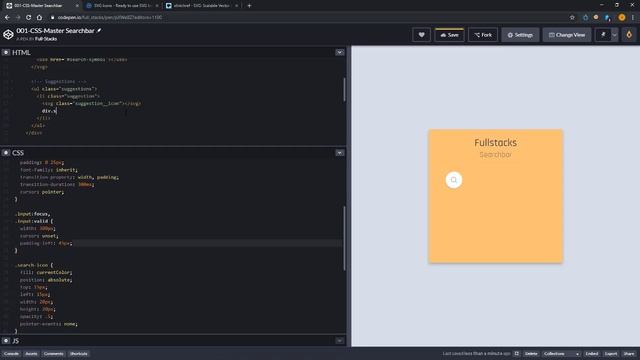 CSS-Hero #1: Searchbar (Search Input + Autocomplete Suggestion) смотреть онлайн