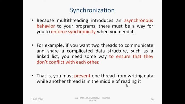 CSE,OOC,Thread Priorities By Shankarayya Shastri,Assistant Professor,Dept of CSE, SGBIT BELAGAVI. смотреть онлайн