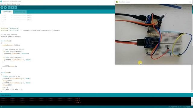 Test of pcf8575 with esp8266 to control 16 led смотреть онлайн
