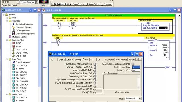 10. Processor Diagnostics on SLC 500 - PLC Training on Allen-Bradley Rockwell смотреть онлайн