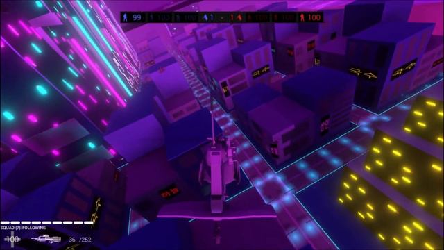 Massive Neon City Battlefield (Ravenfield Workshop Map) смотреть онлайн