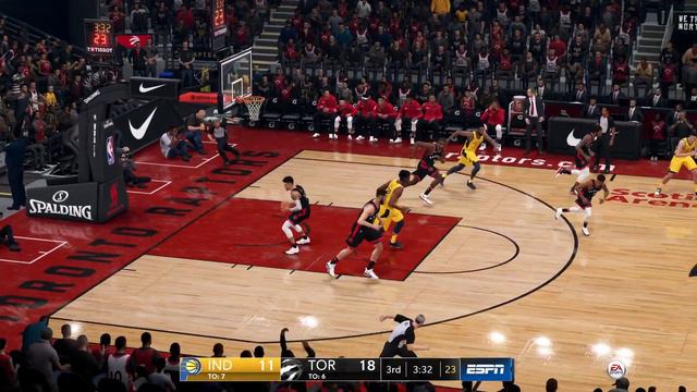 NBA LIVE 19 PS4 PRO - Indiana Pacers vs Toronto Raptors - CPU SIM Full Game - New Update 1.17 - HD смотреть онлайн