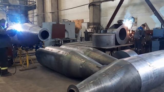 Рабочий момент: изготовление циклонов серии ЦН-15 смотреть онлайн