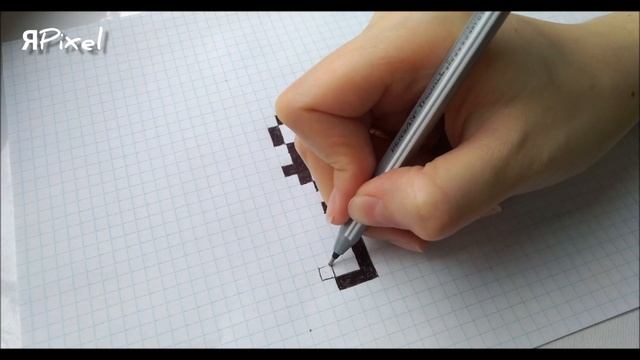 Как нарисовать МИЛОГО КОТИКА по клеточкам. #4 HOW TO DRAW A CUTE CAT - Pixel art. смотреть онлайн