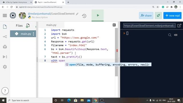 Scraping Google Home Page Using Python - 2020 смотреть онлайн