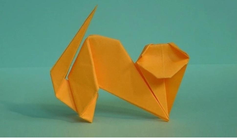 Как сделать кошку из бумаги. Оригами кошка.mp4 смотреть онлайн