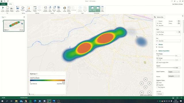 Excel: 3B Harita Kullanımı - Yoğunluk Haritası Örneği | 2020 смотреть онлайн