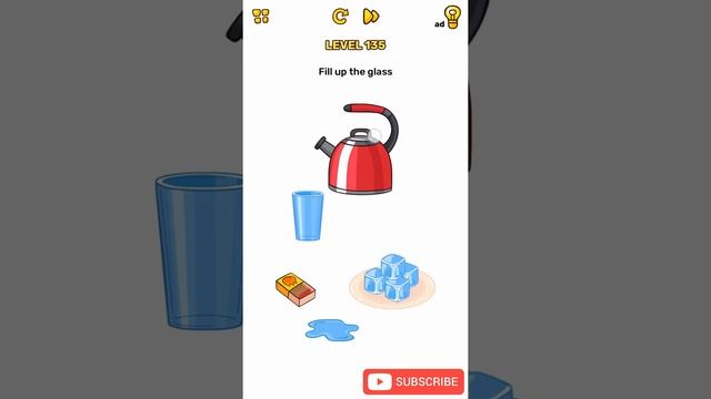 Brain Blow Level 135 Fill up the glass Walkthrough смотреть онлайн