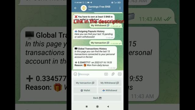 Earn free BNB through telegram | Use Telegram bot to Earn money | Withdraw BNB to trust wallet смотреть онлайн