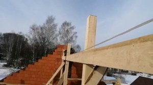 УСТАНОВКА МАУЭРЛАТА, КОНЬКОВОГО БРУСА, СТРОПИЛА, 1ЧАСТЬ НАЧАЛО