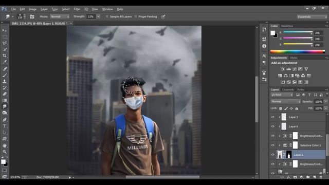 VIRUS CONCEPT-Photo manipulation tutorial in photoshop | Coronavirus photo editing | CHANDUEDITZ202 смотреть онлайн