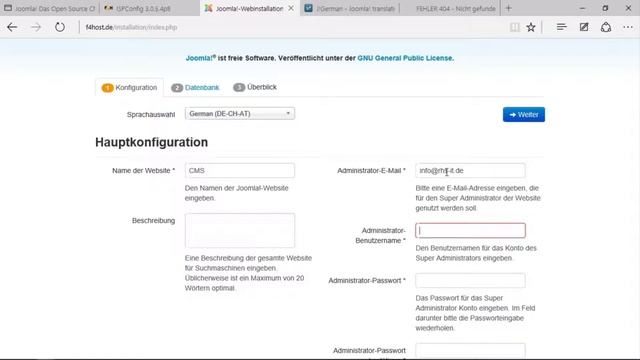 fair4Host | Joomla Installation смотреть онлайн