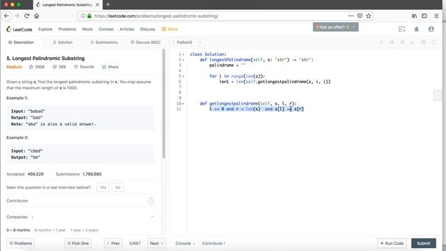 LeetCode in Python 5 Longest Palindromic Substring - Michelle小梦想家 смотреть онлайн