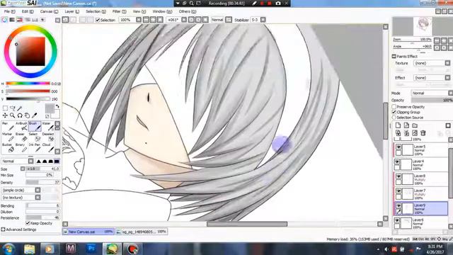 [ Speedpaint Anime / Manga ] 2B Nier Automata | Paint Tool Sai смотреть онлайн
