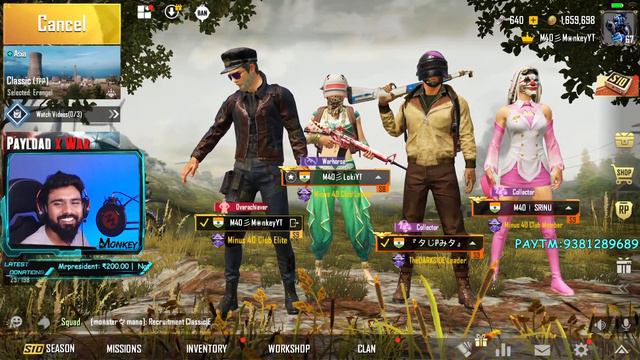 PUBGMobile 🍌 | WE HAWT | !Paytm | !Join for 59/- смотреть онлайн