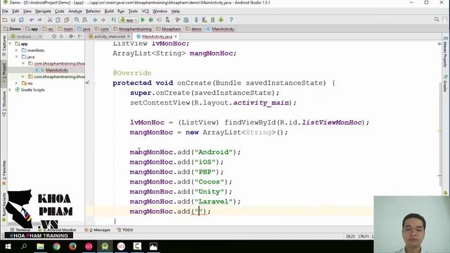 Lập trình Android: Listview cơ bản - Cấu hình смотреть онлайн