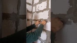 Монтаж каркаса на газобетон
