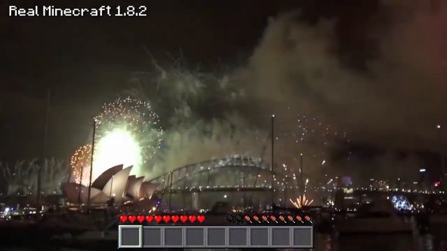 Real Life Minecraft - FIREWORKS (Sydney 2017 New Years Eve)