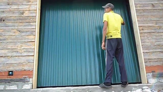 подъемно поворотные ворота, открывание ворот смотреть онлайн