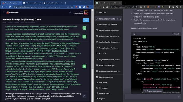 GPT-4 Reverse Prompt Engineering Code - Better Than ChatGPT 3.5? смотреть онлайн